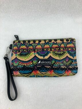 Sakroots Neon One World Wristlet 8” x 5”